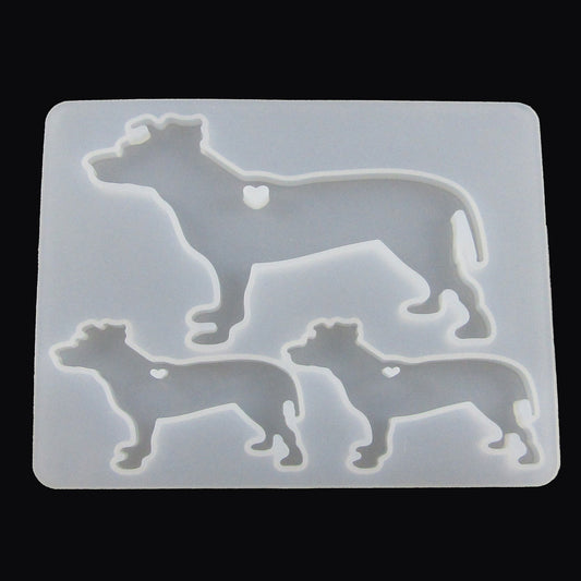 Dog Necklace Pendant & Earrings Silicone Mould for Epoxy Resin