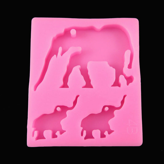 Elephant Earring Necklace Pendant Silicone Mould UV or Epoxy Resin