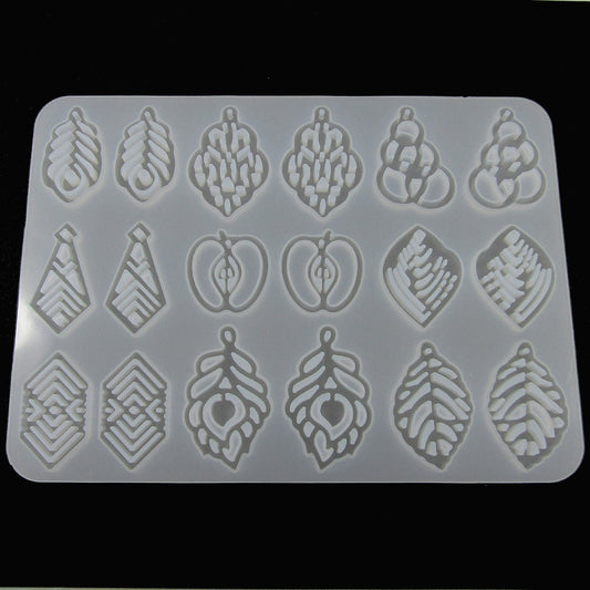 Mixed Nature Earring Pairs Pendant Silicone Mould UV or Epoxy Resin