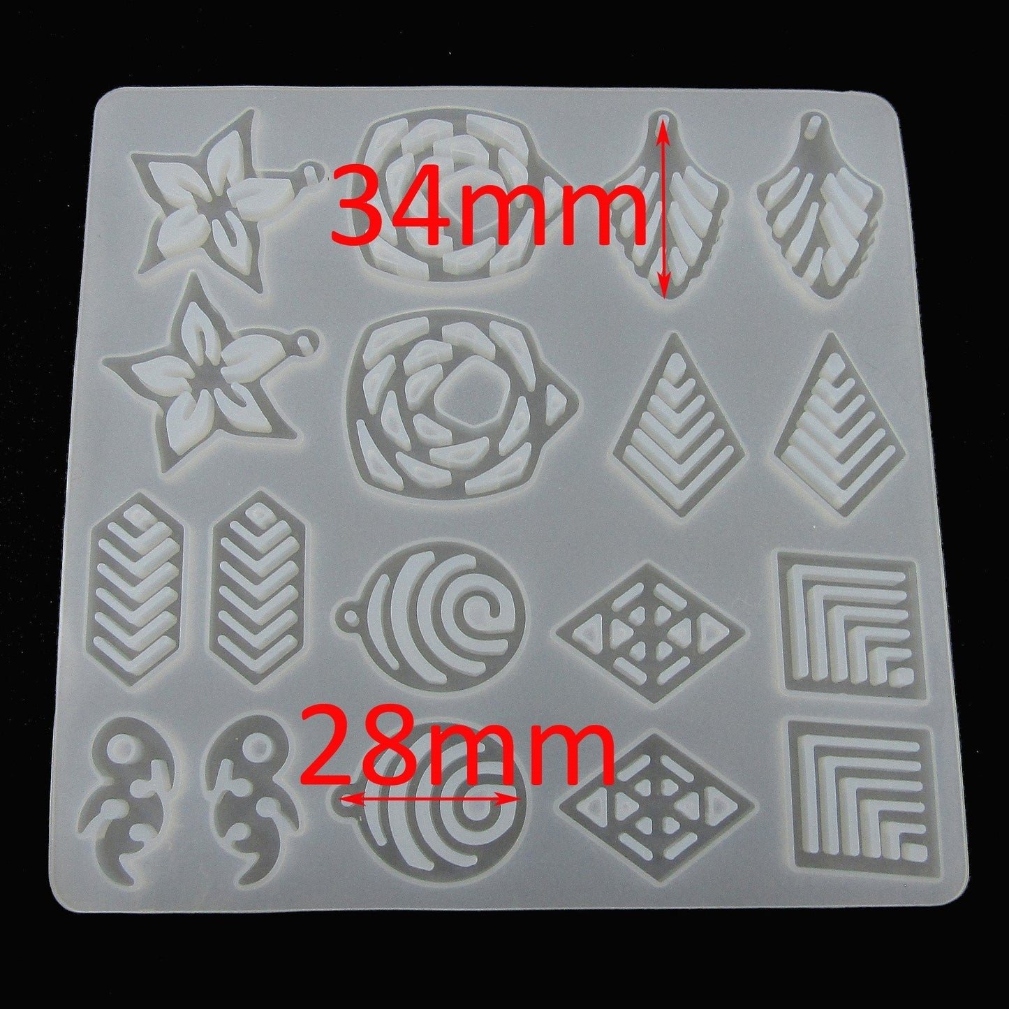 Mixed Earring Pairs Pendant Silicone Mould UV or Epoxy Resin