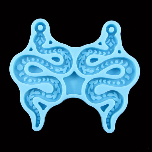 Celestial Serpent Snake Pendant Earring Silicone Mould for Epoxy Resin