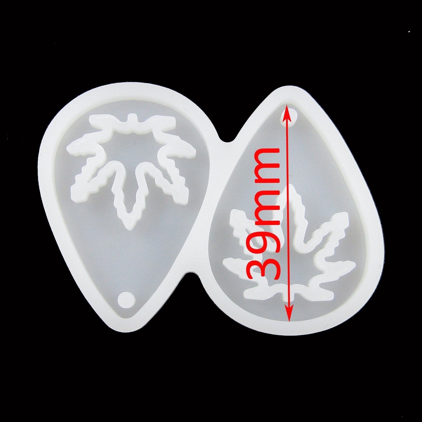 Teardrop Hollow Hemp Leaf Pendant Earring Silicone Moulds for Epoxy Resin