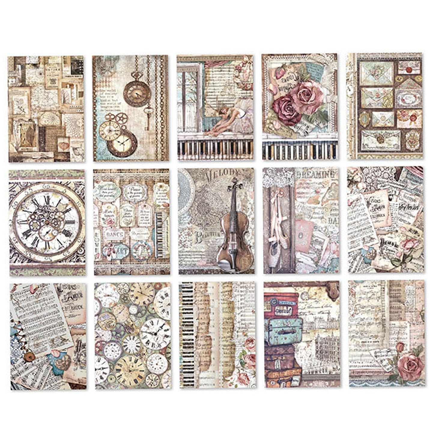 60pc Fairy Tales Retro Scrapbook Papers Cards Journal Ephemera 160x84mm