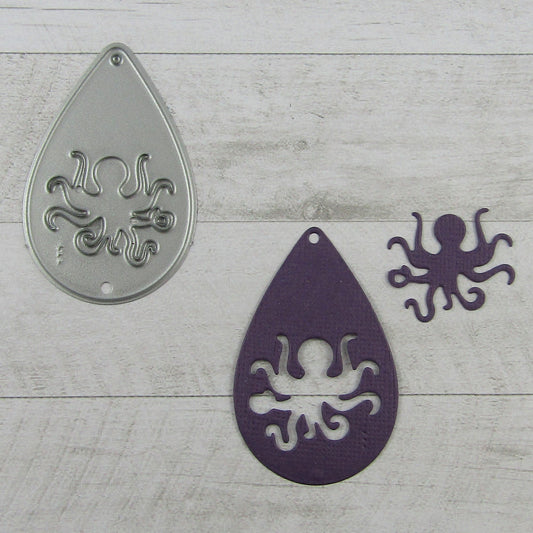 Teardrop Cutout Octopus Cutting Die Carbon Steel Scrapbooking Card Making etc