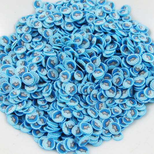 20g Blue Fish Polymer Clay Wafer Sprinkles Resin Mix-in Shaker Cards