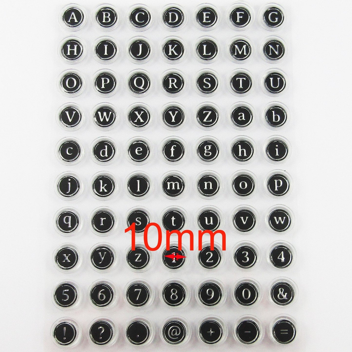 Typewriter Key Alpha Numeric Clear Stamp Sheet Silicone Journal Scrapbook Cards