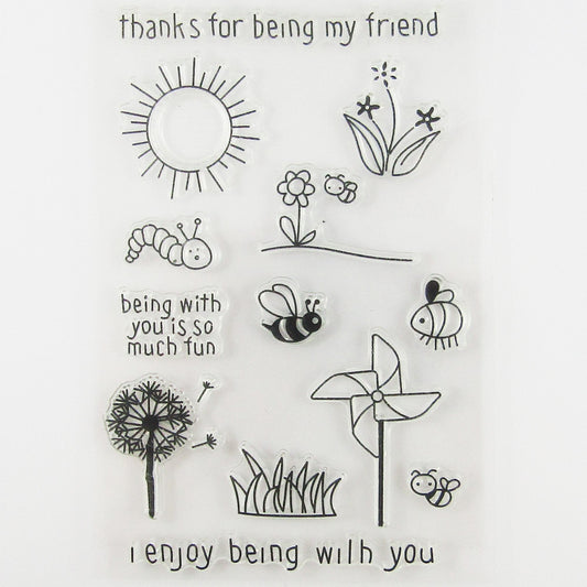 Thanks for Being my Friend Clear Stamp Silicone Rubber Scrapbooking Card Making