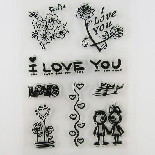 I Love You Valentine Clear Stamp Silicone Rubber Scrapbooking Card Making