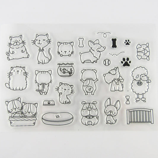 Cartoon Critters & Pets Clear Stamp Silicone Rubber Scrapbooking Card Making