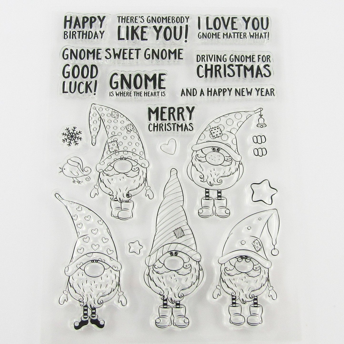 Gnomes Christmas Clear Stamp Silicone Rubber Scrapbooking Card Making