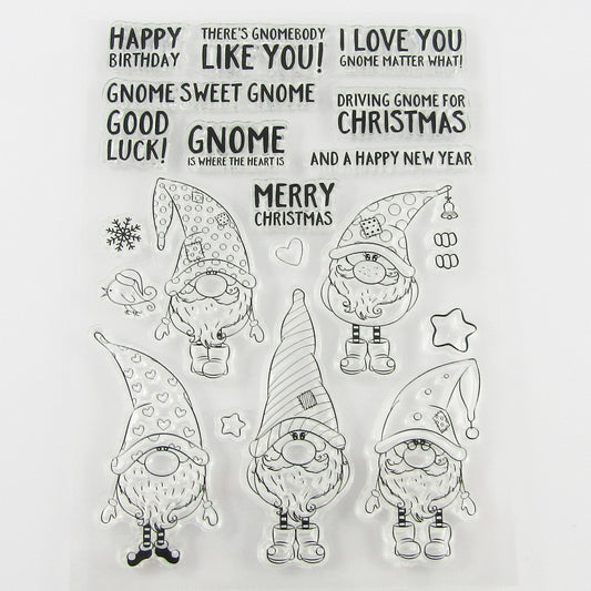 Gnomes Christmas Clear Stamp Silicone Rubber Scrapbooking Card Making