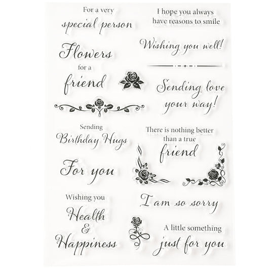 Special Person Message Clear Stamp Silicone Rubber Scrapbooking Card Making