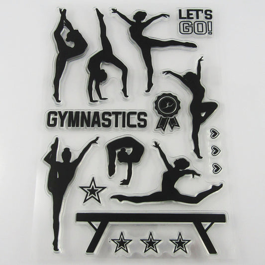 Gymnastics Clear Stamp Sheet Silicone Journal Scrapbook Cards
