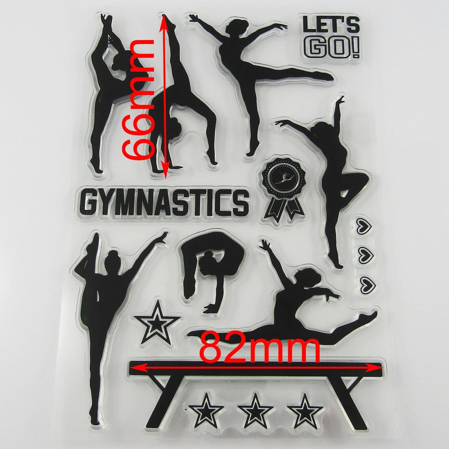 Gymnastics Clear Stamp Sheet Silicone Journal Scrapbook Cards