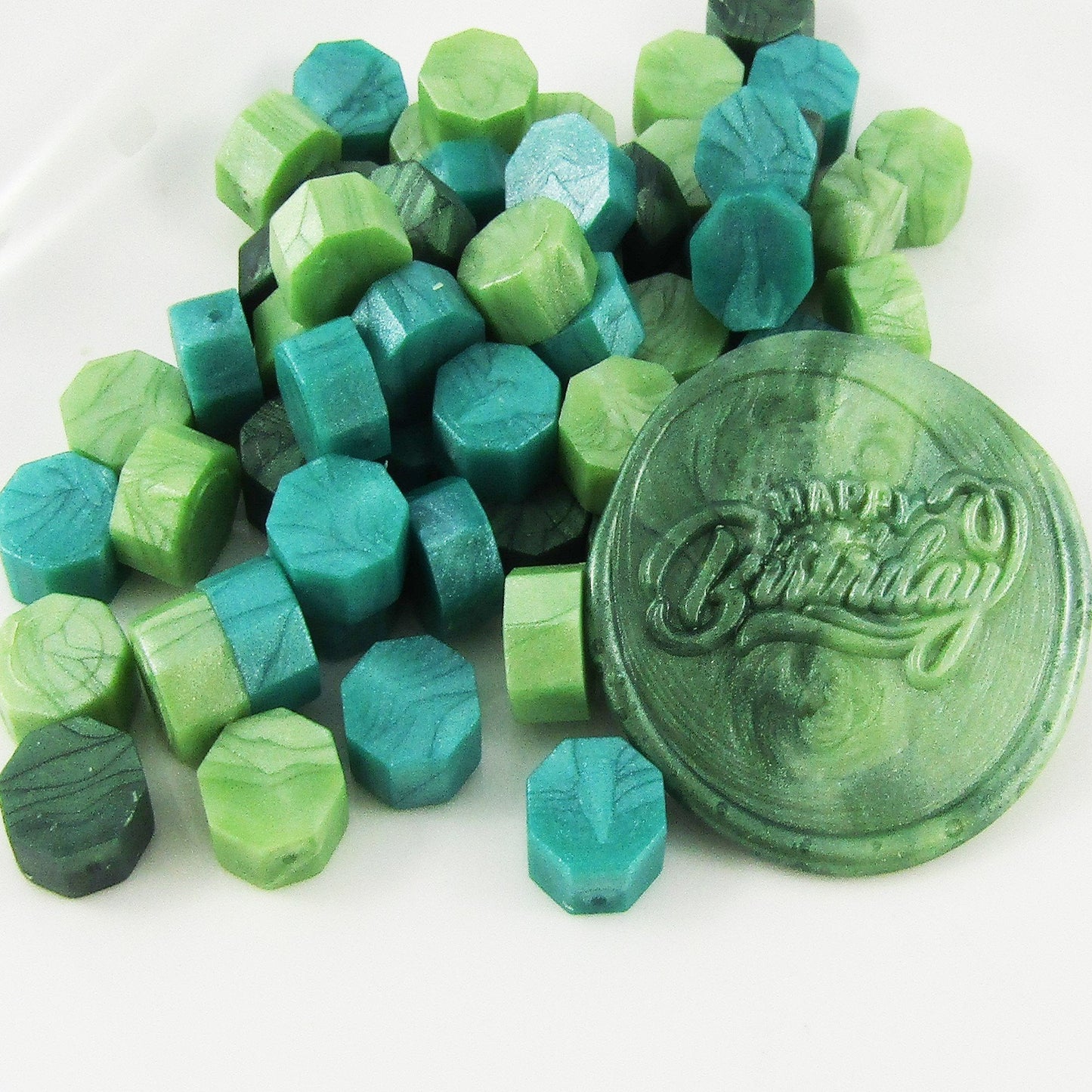 100pcs Green Mix Sealing Wax Melt Particles for Wax Seals Wedding Cards