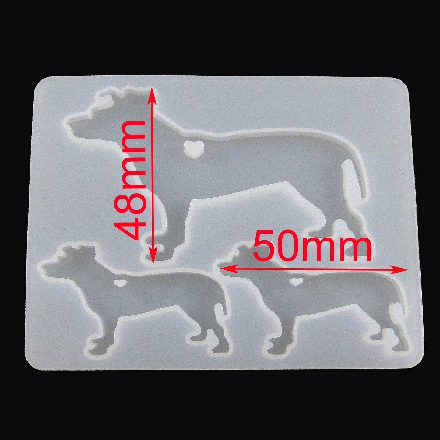 Dog Necklace Pendant & Earrings Silicone Mould for Epoxy Resin