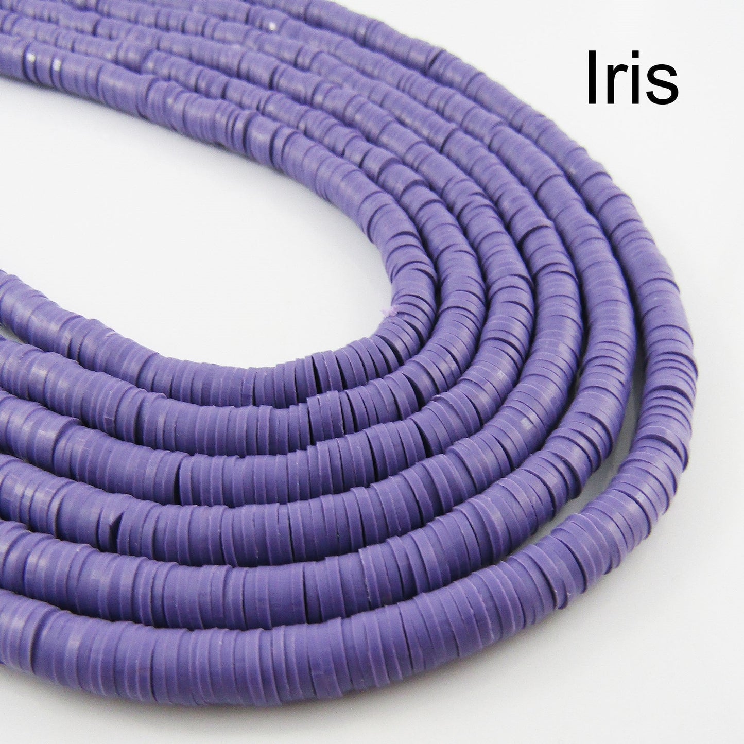 One Strand 330pcs Wafer Disc Iris Polymer Clay Beads Katsuki Bead 6mm