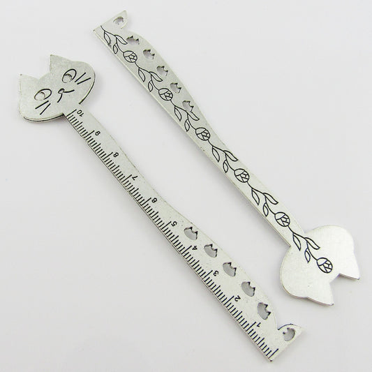 Bulk Cat Bookmark 125mm Silver Tone Suit Beading Qty 1,5 or 10