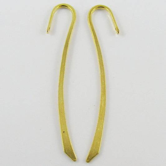 Bulk Mini Plain Bookmark 84mm Gold Plate Suit Beading Qty 1,5 or 10