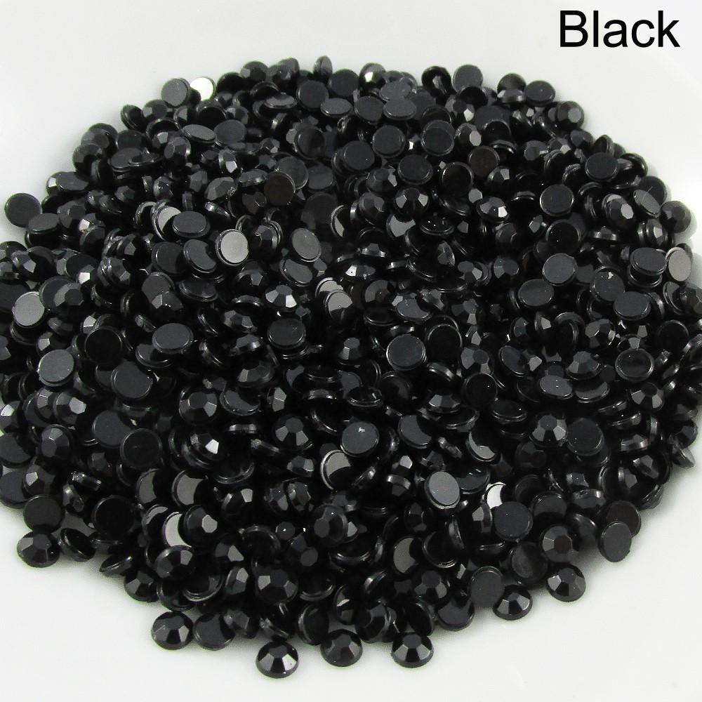 1000pcs 4mm Acrylic Faceted Rhinestone Cabochon Flat Back Jewellery Scrapbooking