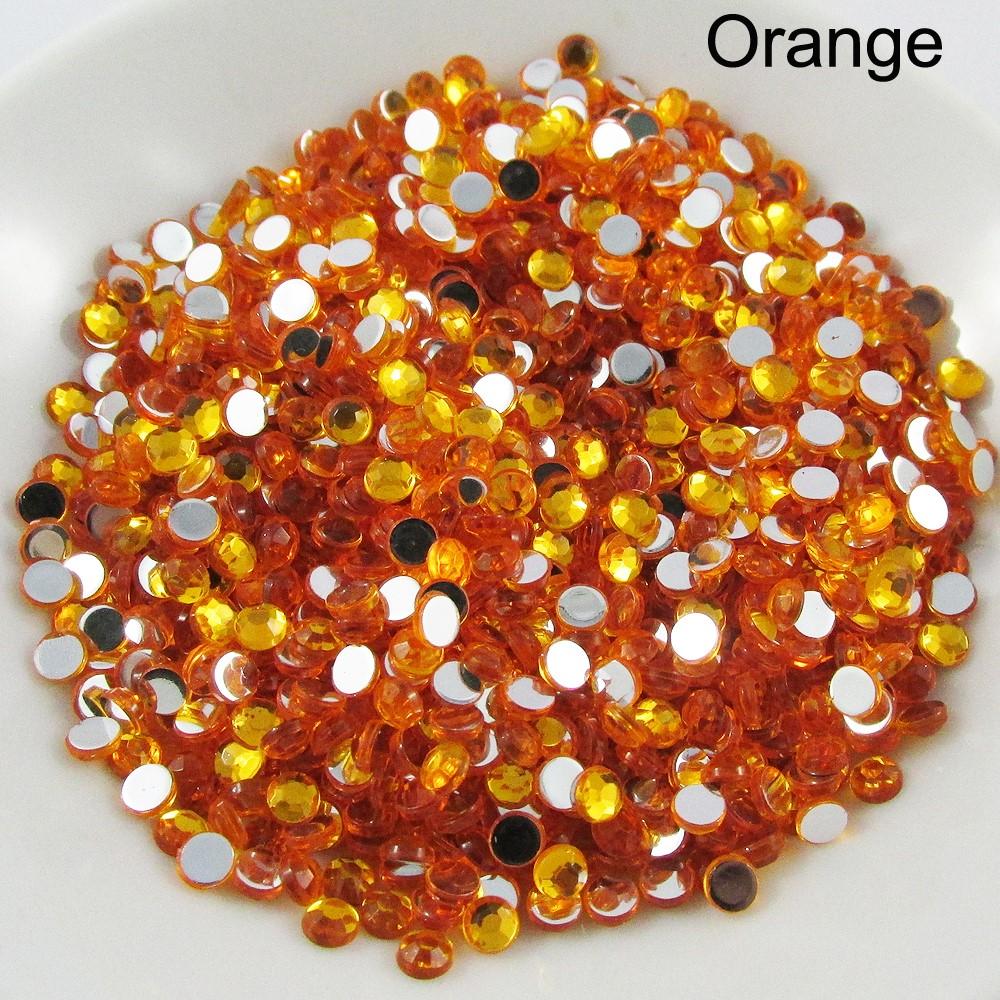 1000pcs 4mm Acrylic Faceted Rhinestone Cabochon Flat Back Jewellery Scrapbooking