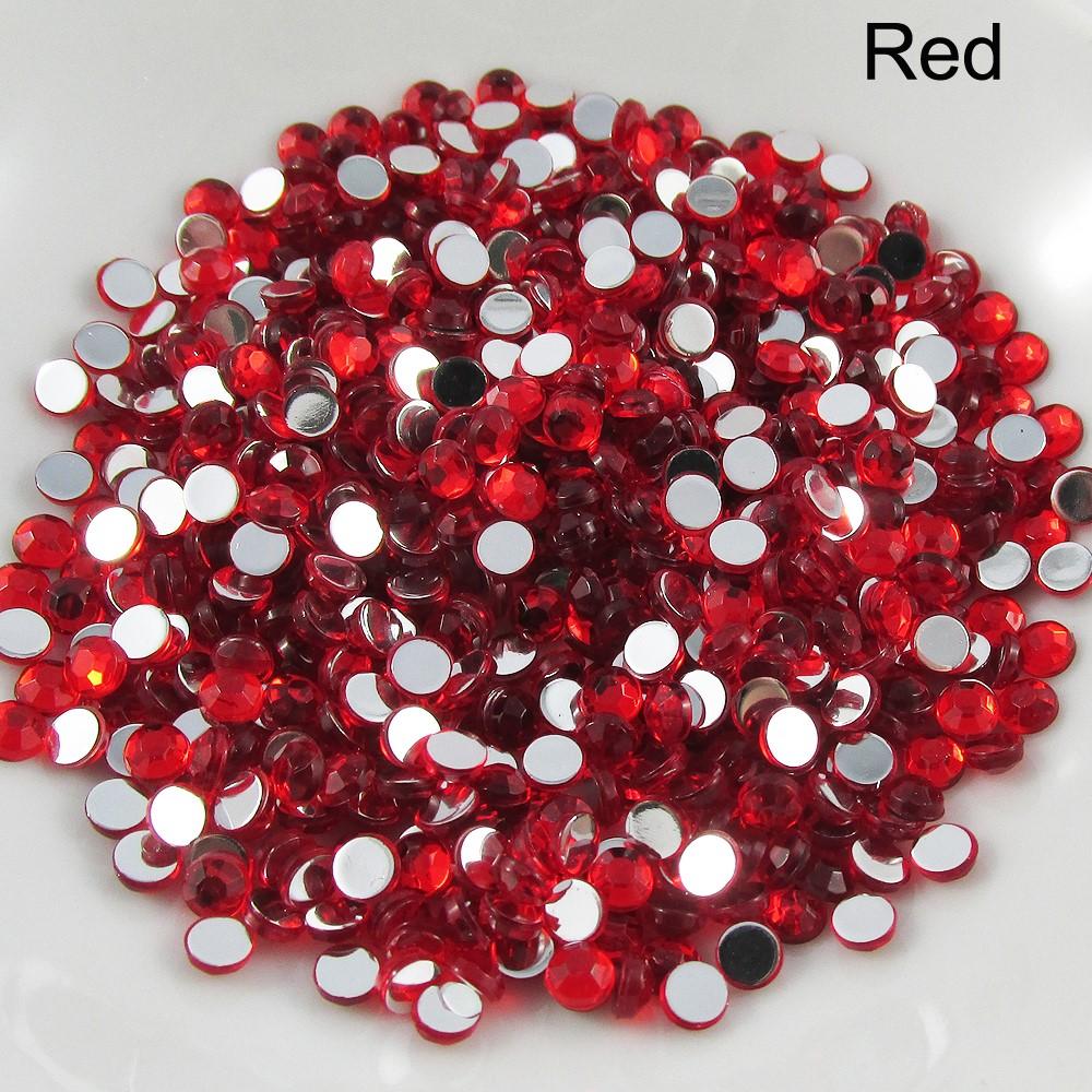 1000pcs 4mm Acrylic Faceted Rhinestone Cabochon Flat Back Jewellery Scrapbooking