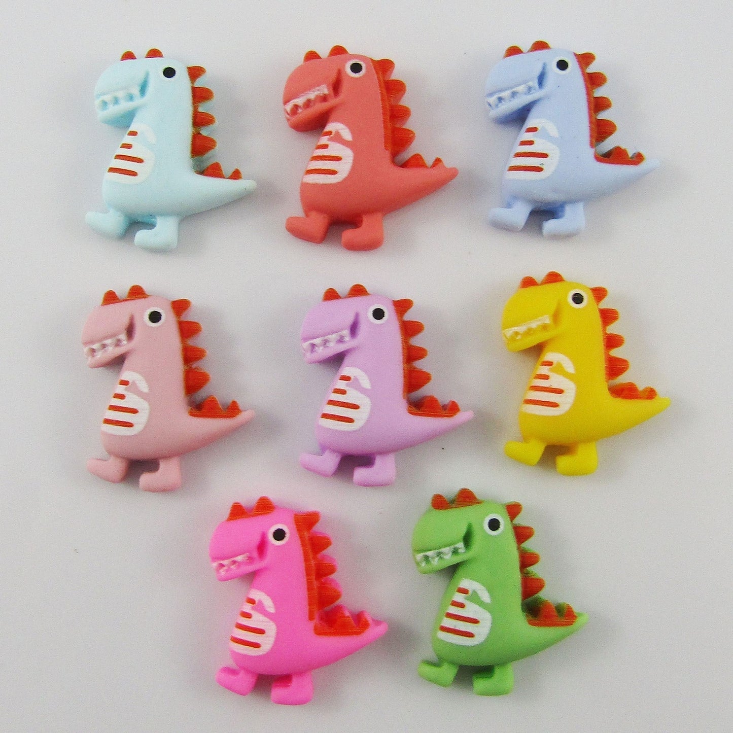 10pcs in Random Pairs DIY Resin Dinosaur Cabochon Hair Clips Scrapbooking etc