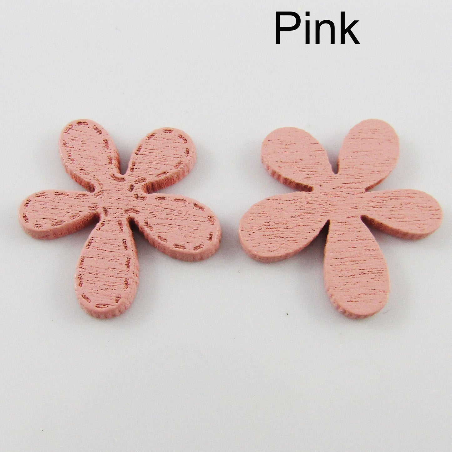 10pcs Daisy Stitches Painted Wood Cabochons Scrapbooking Cards Select Colour