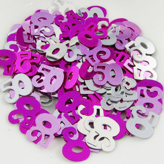 Pink 50 Birthday Confetti Sprinkles For Confetti Cards Table Scatters Balloons