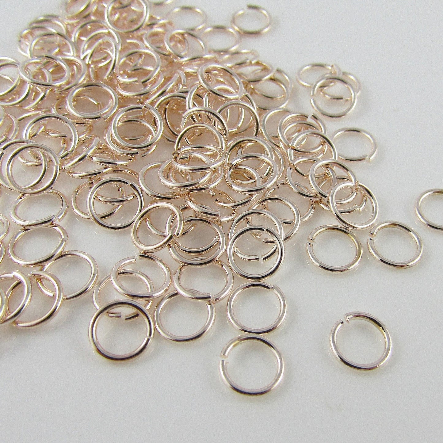 Bulk 260 pieces of 6x0.7mm Light Rose Gold Jump Rings Open Jumprings Findings