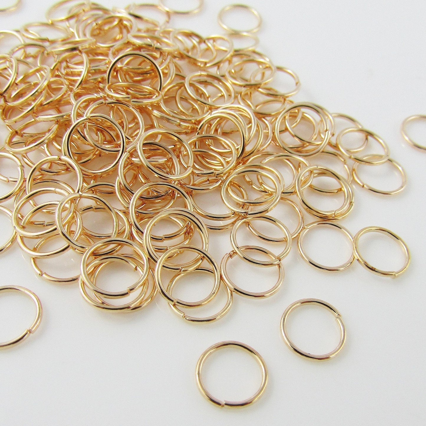 Bulk 300 pieces of 7x0.7mm Light Gold Jump Rings Open Jumprings Findings