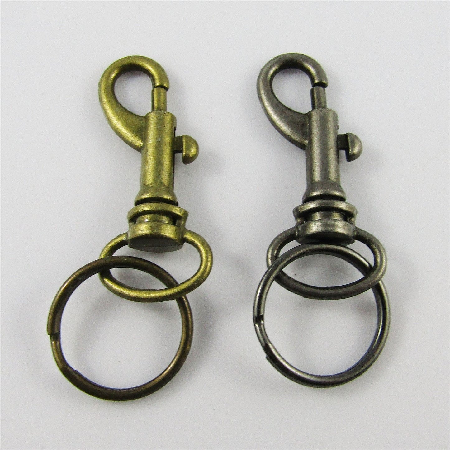 Bulk x5 Trigger Clasp Key Ring Keychain Finding 39mm Alloy Select Colour