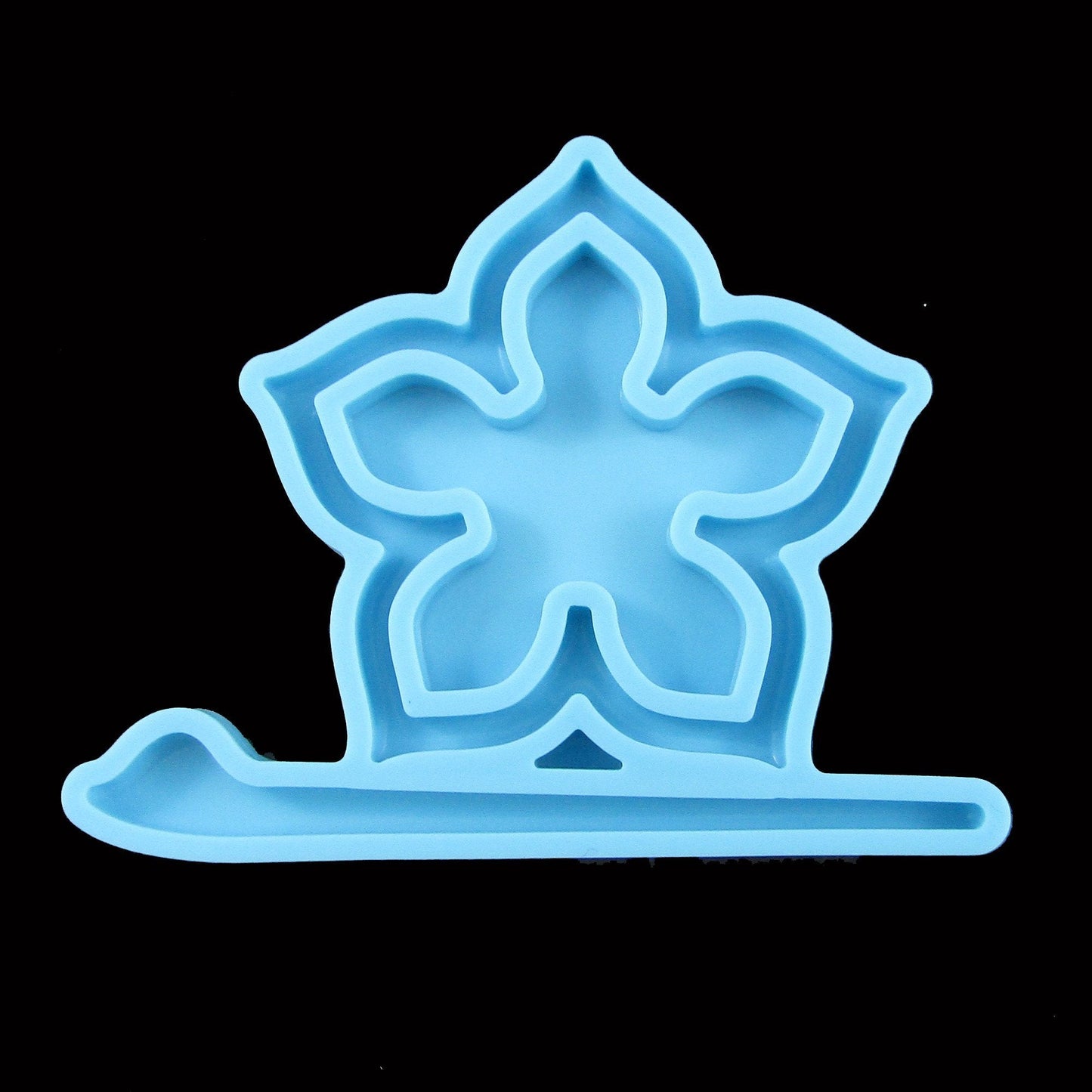 Flower Stick Brooch Hair Clip Silicone Mould for Epoxy Resin