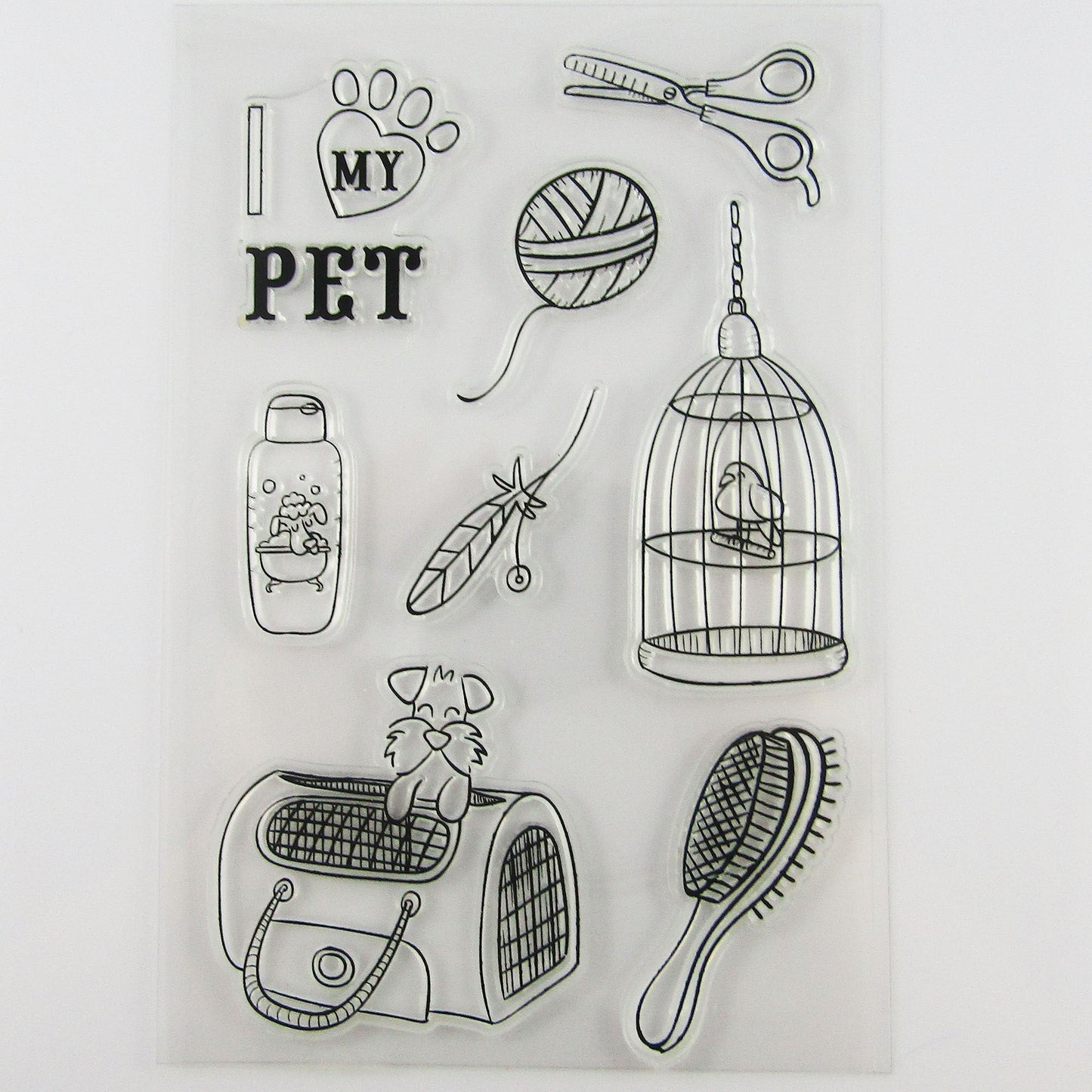 I Love My Pet Clear Stamp Silicone Rubber Scrapbooking Card Making