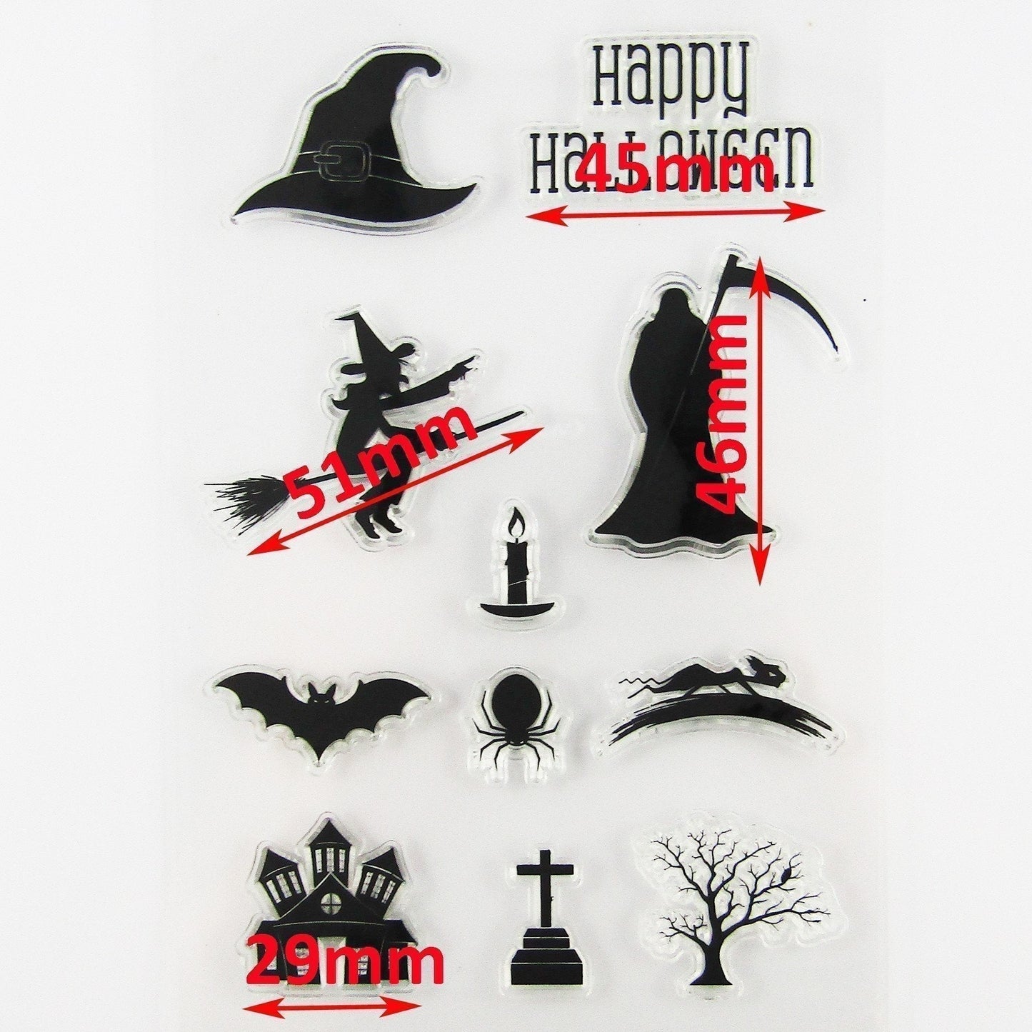 Grim Reaper Halloween Clear Stamp Silicone Rubber Scrapbooking Card Making