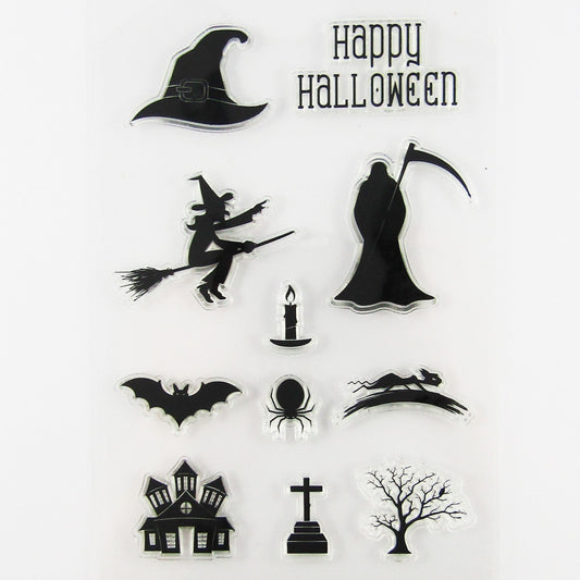 Grim Reaper Halloween Clear Stamp Silicone Rubber Scrapbooking Card Making