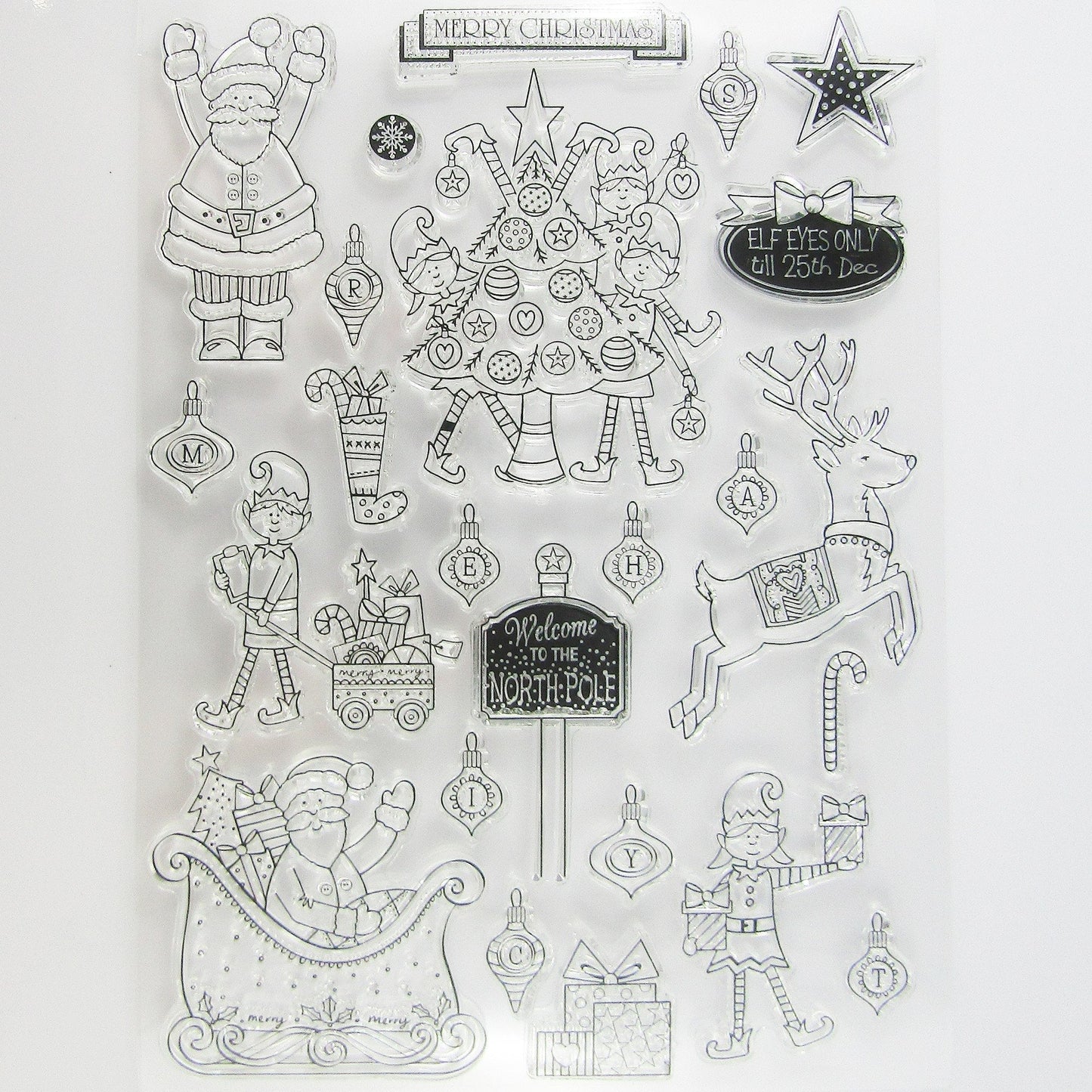 Santa Elves Christmas Clear Stamp Silicone Rubber Scrapbooking Card Making