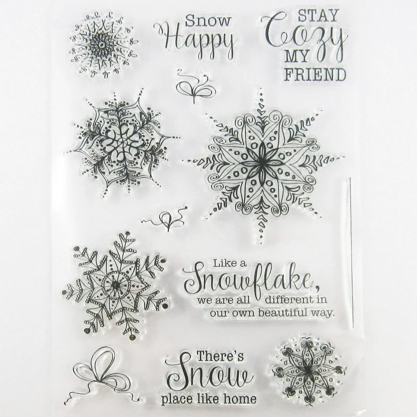 Beautiful Snowflake Clear Stamp Silicone Rubber Scrapbooking Card Making