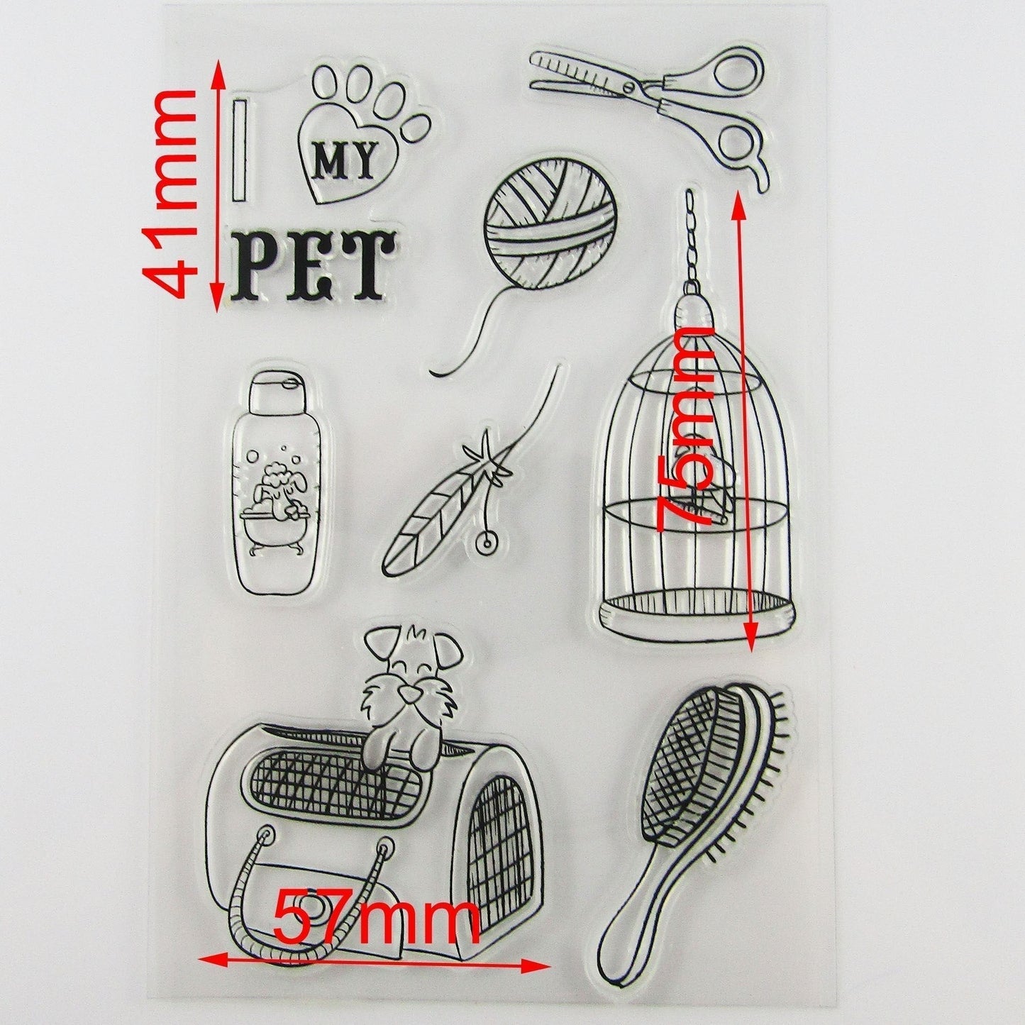 I Love My Pet Clear Stamp Silicone Rubber Scrapbooking Card Making